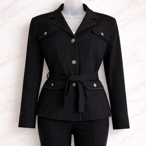 WHBM Belted Stretch Utility Jacket EUC